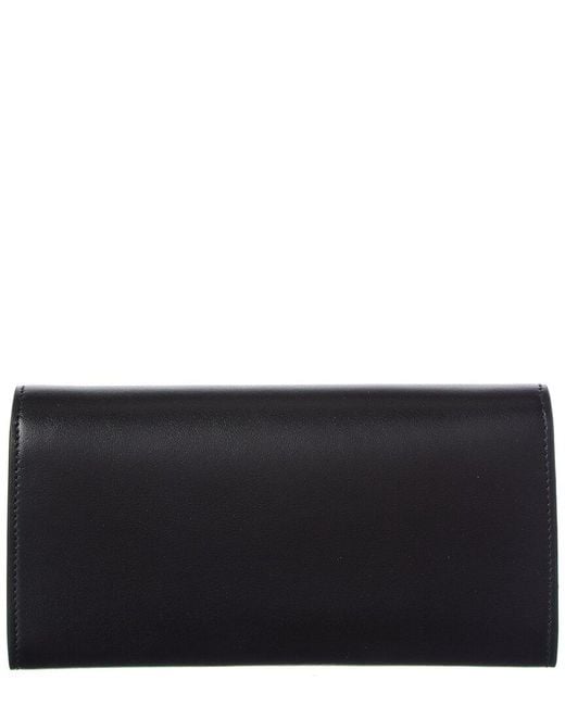 Jimmy Choo Black Bing Leather Wallet On Chain