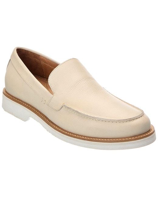 Donald J Pliner White Fifer Leather Loafer for men
