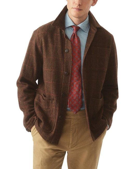 J.McLaughlin Brown Weekender Wool-Blend Jacket for men