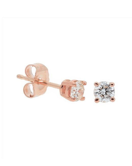 Nephora Multicolor 14k Rose Gold 0.30 Ct. Tw. Diamond Studs