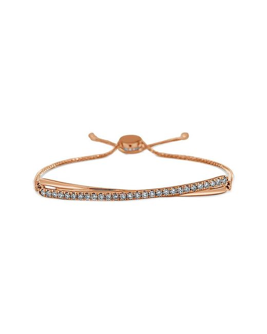 Sabrina Designs White 14K Rose 0.54 Ct. Tw. Diamond Cross-Over Adjustable Bracelet