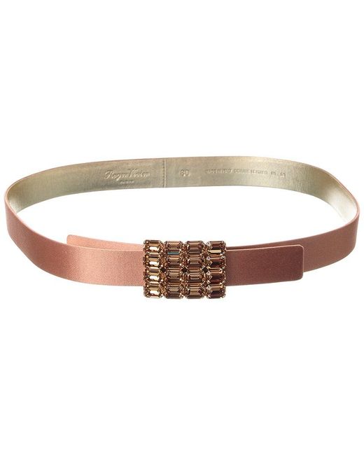 Roger Vivier White Satin Belt