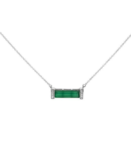 Haus of Brilliance Blue Diamond & Pendant Necklace