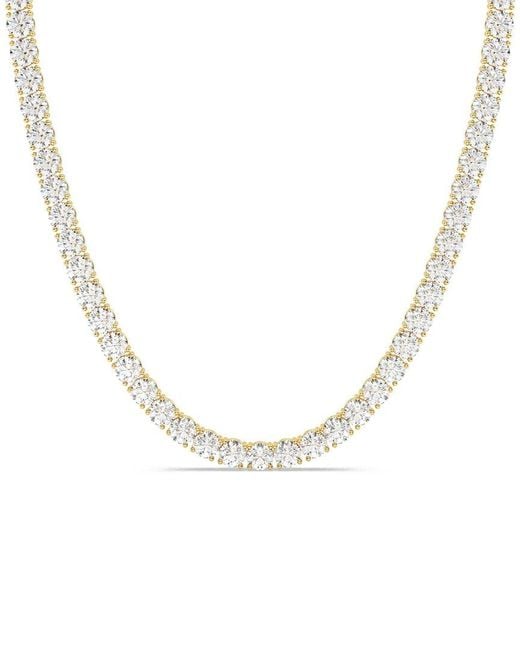 Lab Grown Diamonds Metallic 14K 15.00 Ct. Tw. Lab-Grown Diamond Necklace