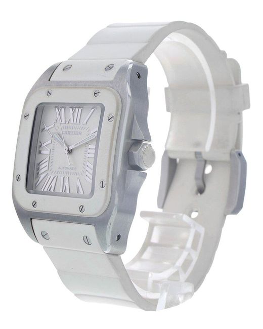 Cartier Gray Santos Watch Circa 2010S (Authentic Pre-Owned) for men