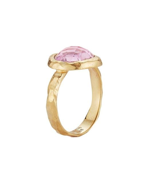 Reiss Pink 14k 3.12 Ct. Tw. Rose Quartz Cocktail Ring