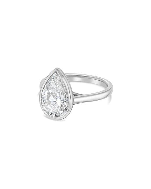Diana M White Diana M. Platinum 10.00 Ct. Tw. Lab-Grown Diamond Bezel Ring