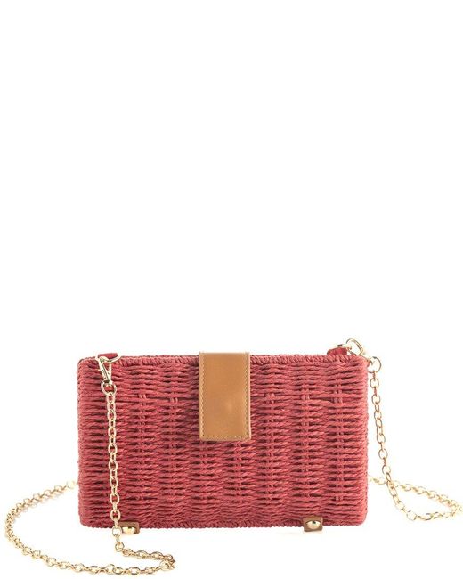 Shiraleah Red Augustine Clutch