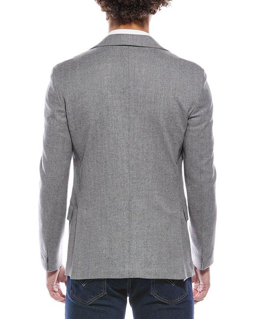 Eleventy Gray Wool-Blend Jacket for men