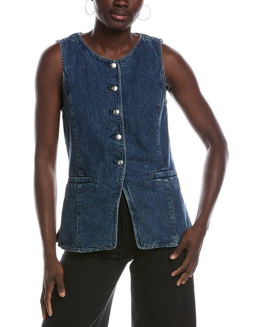 Madewell Blue Crewneck Vest