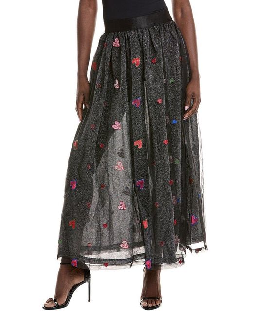 Gracia Black Tutu Tulle Heart A-Line Skirt