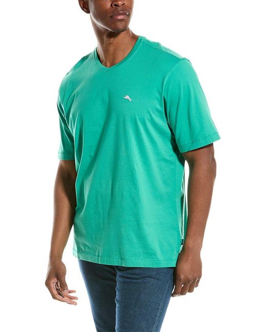 Tommy Bahama Green New Bali Skyline V-neck T-shirt for men