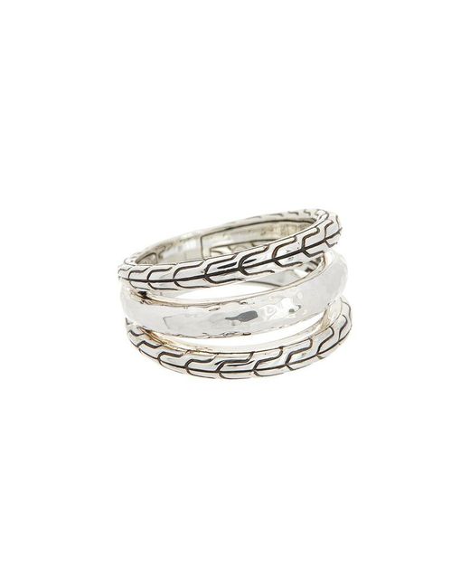 John Hardy White Classic Chain Ring