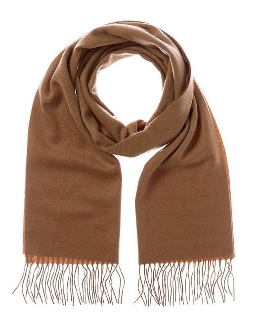 N.Peal Cashmere Brown Large Woven Cashmere Scarf