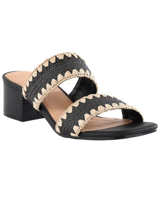 Seychelles Black Maui Raffia Heeled Sandal