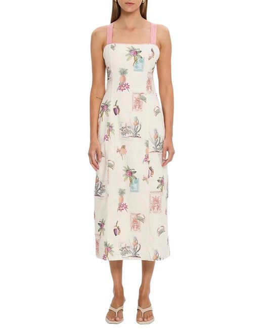 AMINA GLAM White Midi Dress