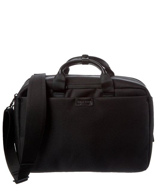Cole Haan Black Central Convertible Briefcase for men