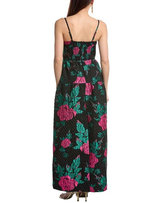 FLORA BEA NYC Green Naia Spaghetti Maxi Dress
