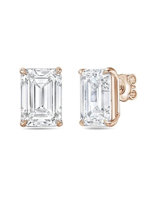 Diana M Metallic Diana M. 14K Rose 8.00 Ct. Tw. Lab-Grown Diamond Earrings