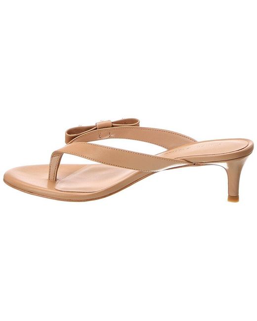 Stuart Weitzman Pink Julietta 50 Leather Sandal