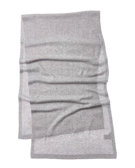 Hannah Rose Gray Lurex Cashmere Scarf