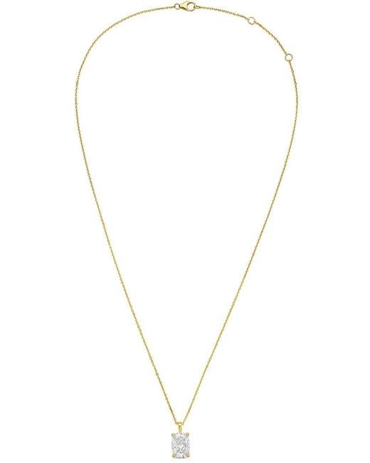 Diana M White 14K 12.00 Ct. Tw. Lab-Grown Diamond Solitaire Pendant