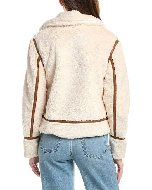 Frye Natural Faux Fur Jacket