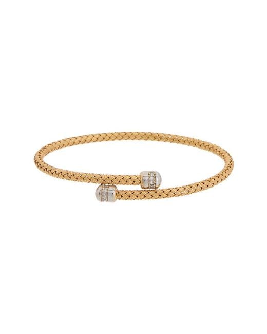 Meshmerise Metallic 18K Over 0.15 Ct. Tw. Diamond Mesh Bangle Bracelet