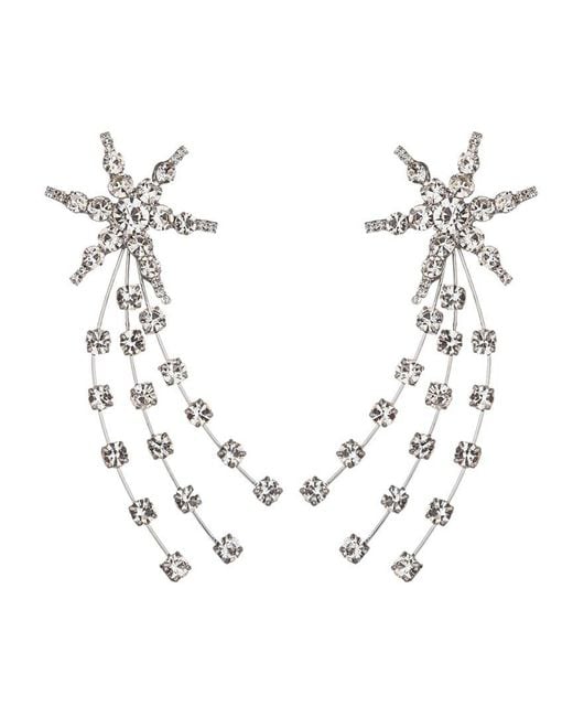Eye Candy LA White The Luxe Collection Crystal Drop Earrings