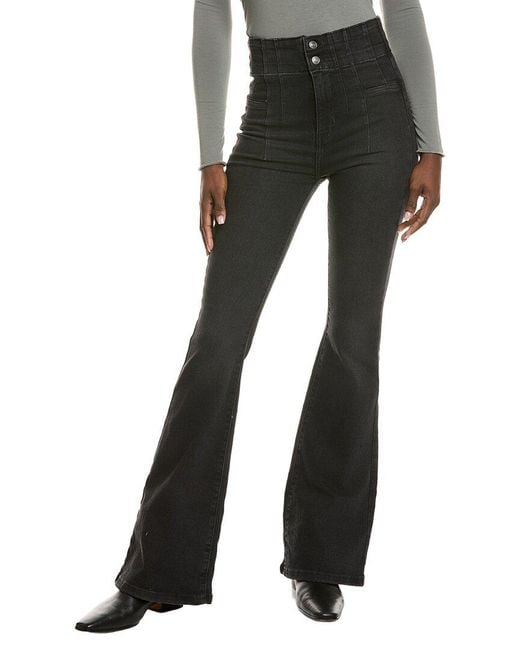 Free People Black Jayde Onyx Flare Jean