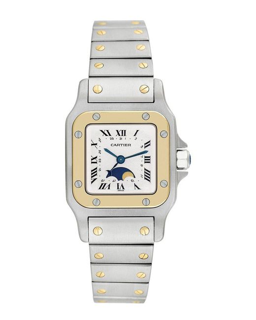 Cartier Metallic Santos Galbee Moon Watch, Circa 2000S (Authentic Pre-Owned) for men