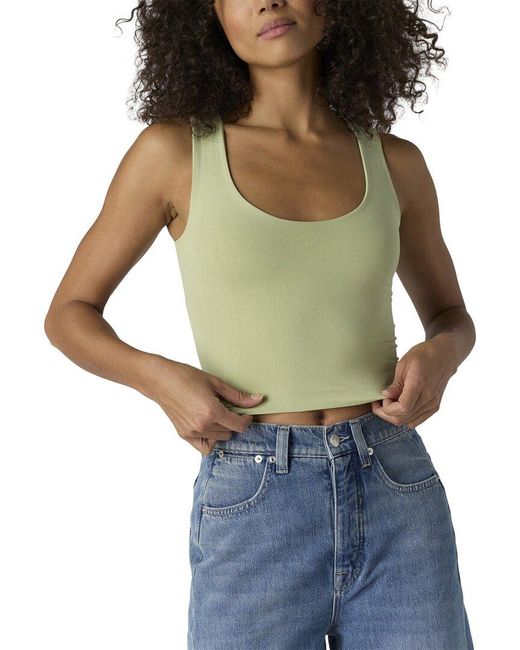 Free People Green Clean Lines Tank