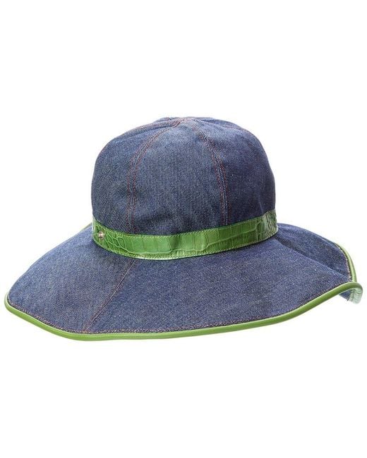 Tod's Blue Leather-Trim Hat
