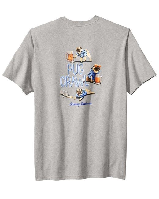 Tommy Bahama Gray Pug Crawl T-Shirt for men