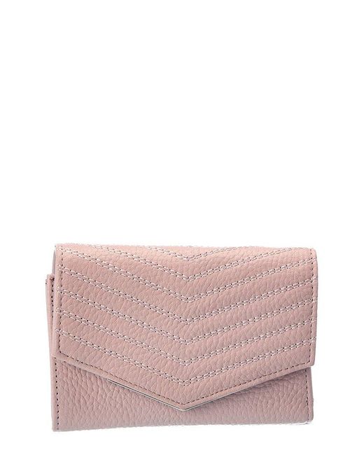 Ted Baker Pink Jensina Quilted Leather Bifold Wallet