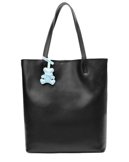 Tiffany & Fred Paris Black Smooth Leather Tote