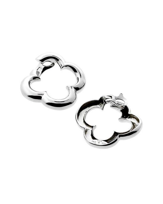 Van Cleef & Arpels Metallic 18K Alhambra Clip-On Earrings (Authentic Pre-Owned)