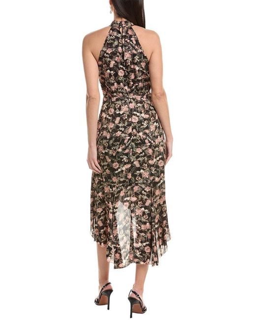 Marchesa Black Floral Dress
