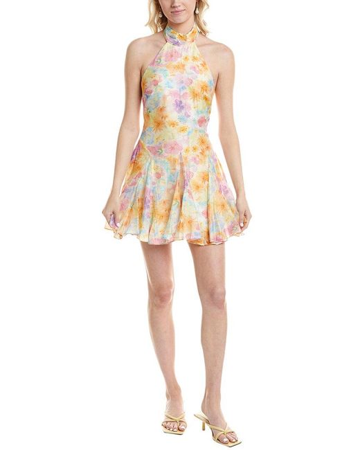 Astr Natural Sommar Linen-Blend Mini Dress