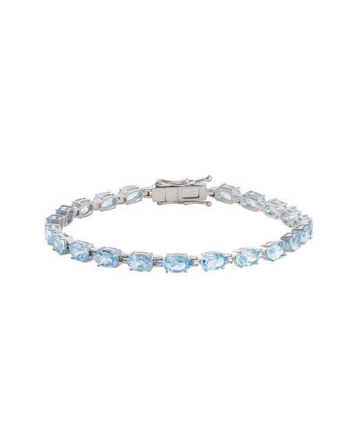MaxColor White 11.50 Ct. Tw. Sky Topaz Tennis Bracelet