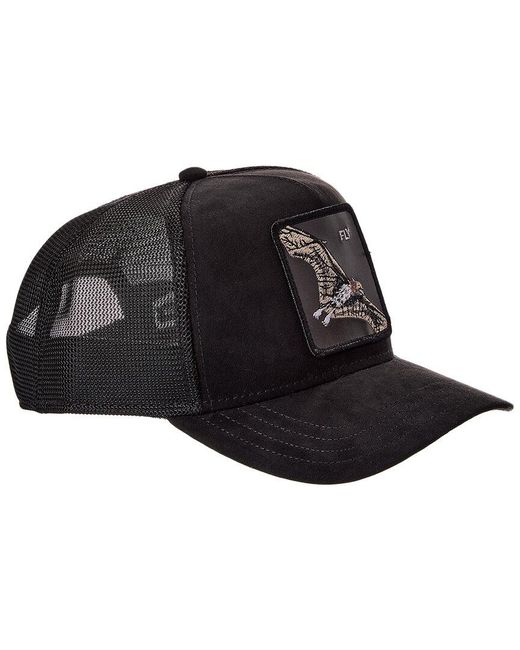 Goorin Bros Black The Suede Bat Trucker Hat for men