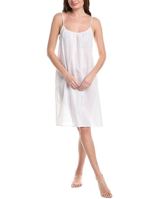 Hanro White Spaghetti Strap Night Dress
