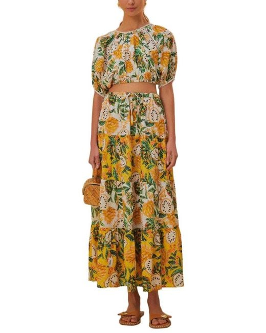 Farm Rio Metallic Biriba Cropped