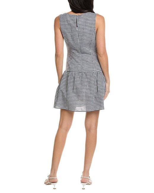 Seraphin Gray Sleeveless Linen-Blend Midi Dress