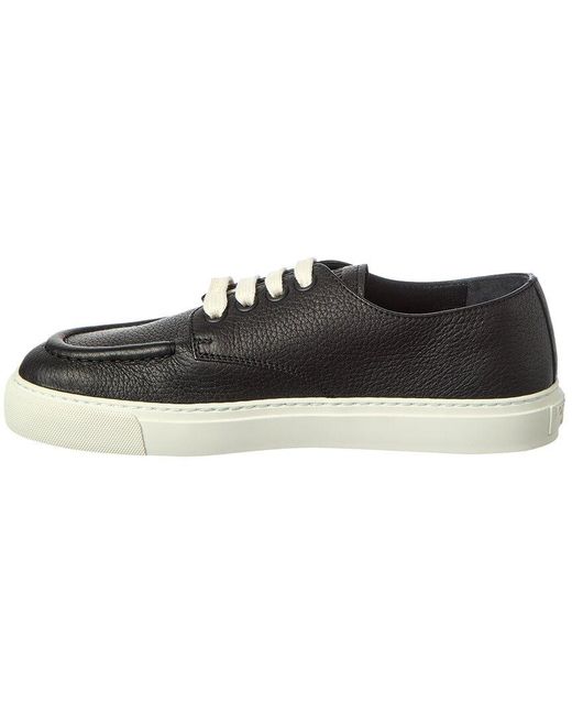 Prada Black Stringate Leather Sneaker for men