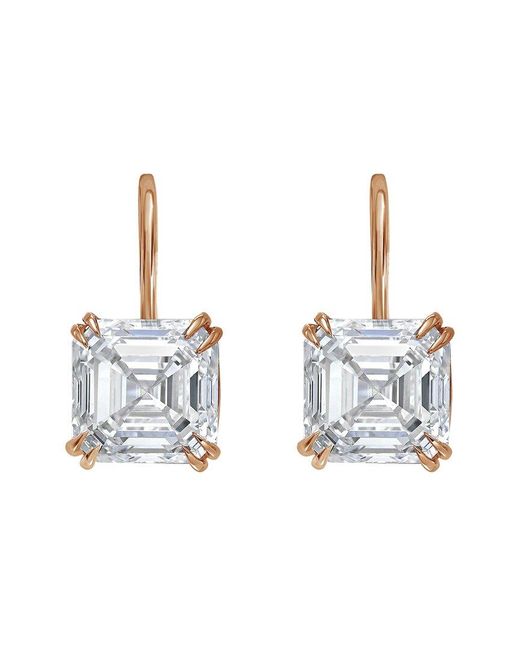 Diana M Metallic Diana M. 14K Rose 6.00 Ct. Tw. Lab-Grown Diamond Hanging Earrings