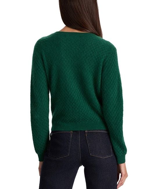Alice + Olivia Green Carolee Crewneck Cashmere-Blend Pullover