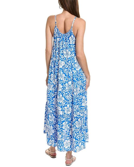Tommy Bahama Blue Hibiscus Midi Dress