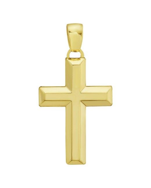 Italian Gold Metallic 14K Cross Pendant
