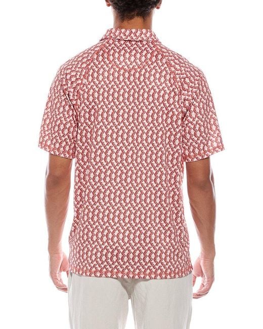 Tommy Bahama Red Fresco Geo Polo Shirt for men